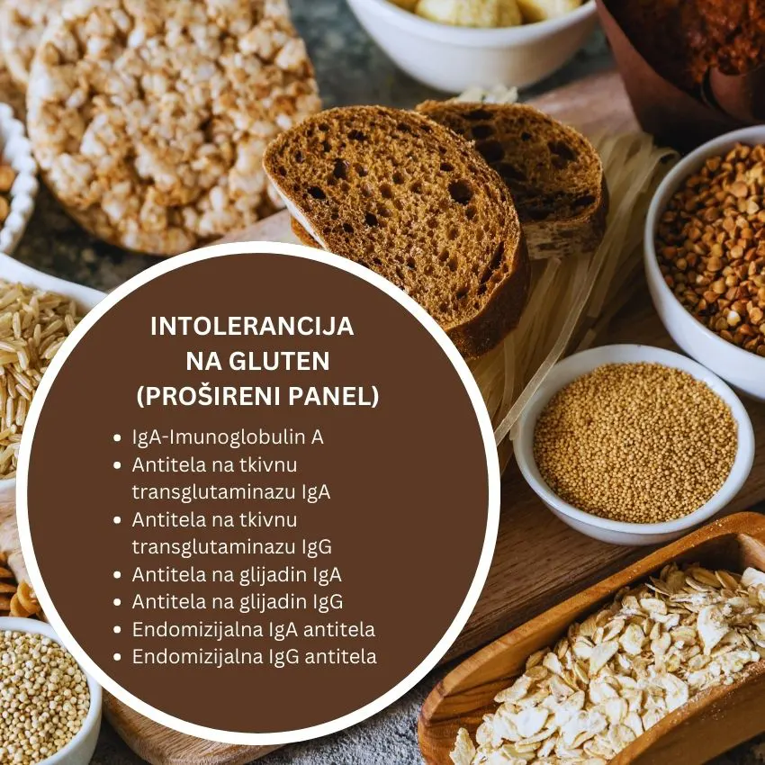 Intolerancija na gluten prošireni panel
