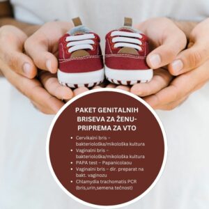 Paket genitalnih briseva - priprema za VTO (ženski partner)