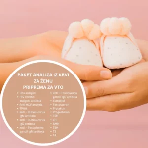 Paket analiza iz krvi - priprema za VTO (ženski partner)